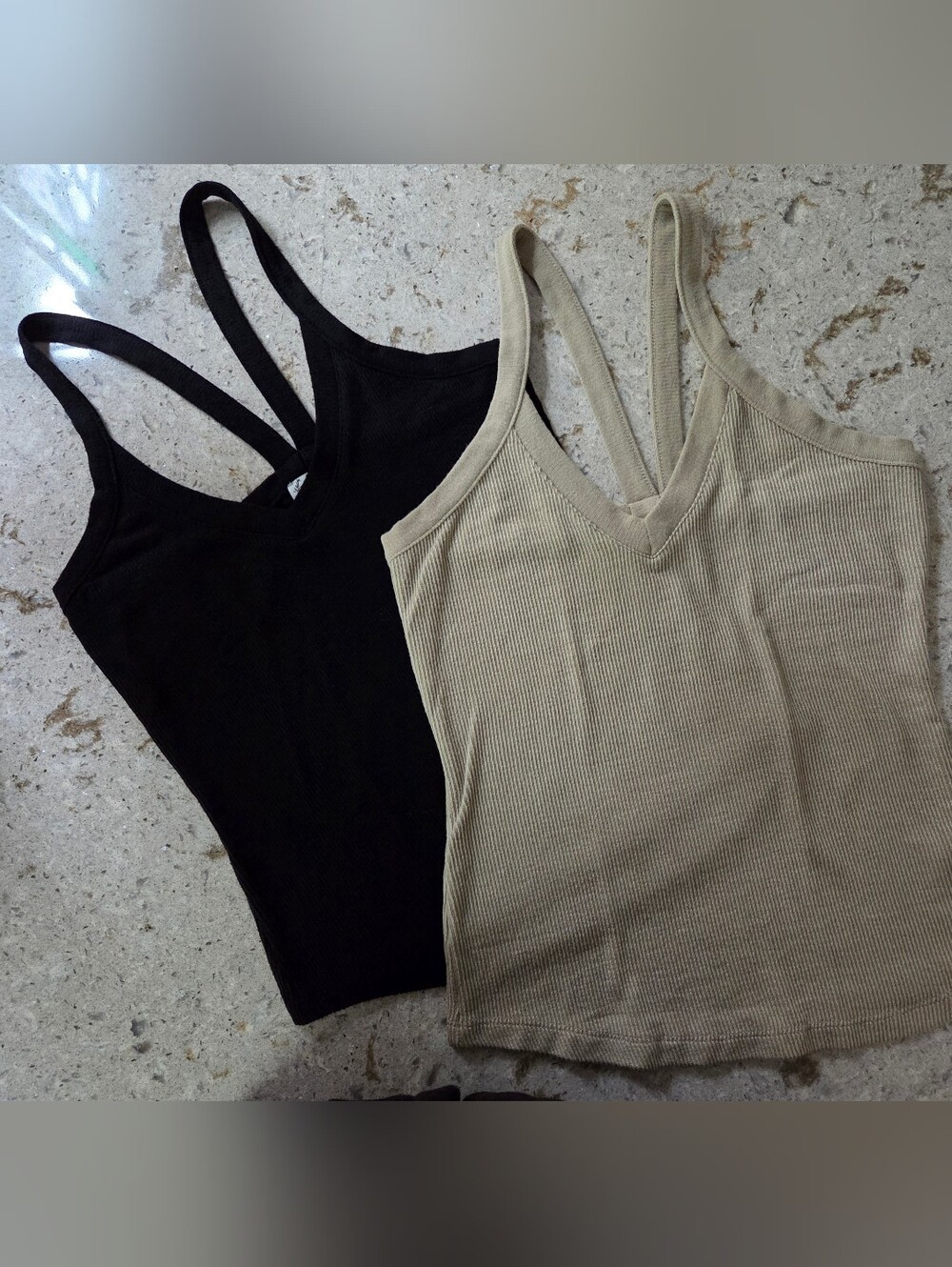 (2)Free People Ribbed Camisole Tops For $15